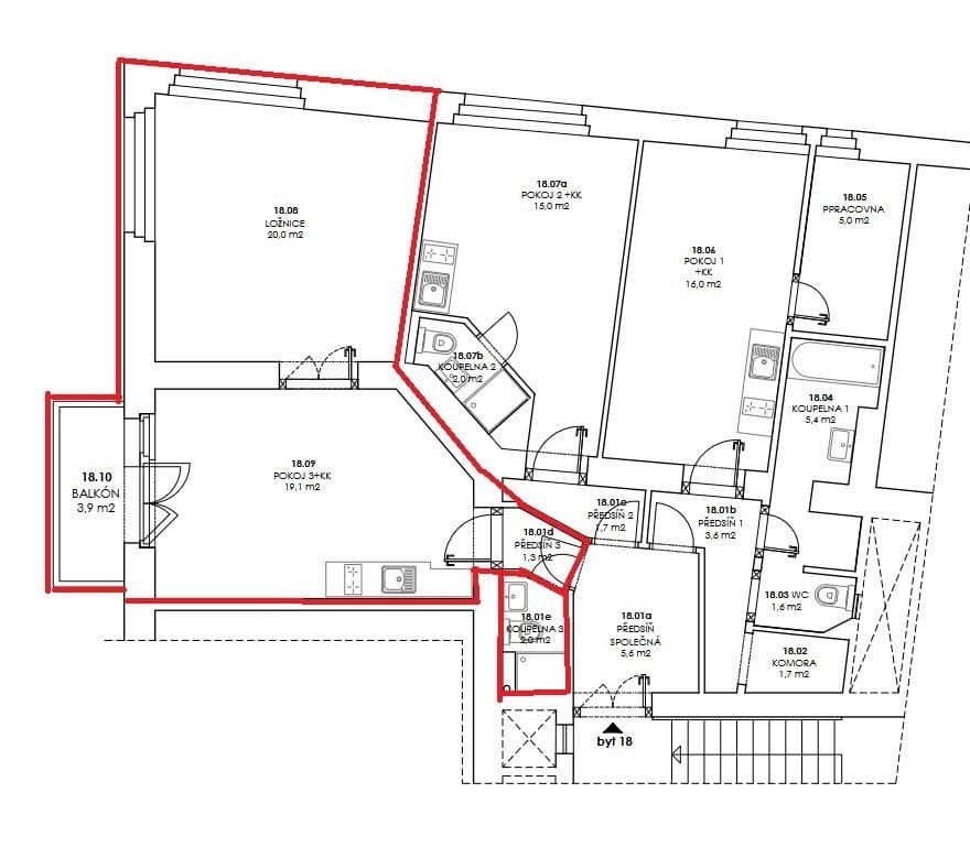 Prenájom bytu 2-izbový 47 m², Kováků, Praha, Praha Prenájom bytu 2-izbový 47 m², Kováků, Praha, Praha