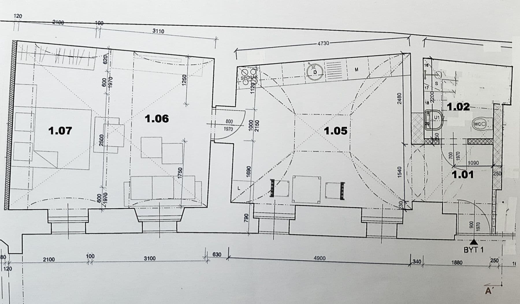 Prenájom bytu 1-izbový 51 m², Chržínská, Velvary, Středočeský kraj Prenájom bytu 1-izbový 51 m², Chržínská, Velvary, Středočeský kraj
