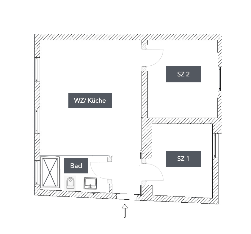 Prenájom bytu 2-izbový 50 m², Krefeld, Severné Porýnie - Westfálsko Prenájom bytu 2-izbový 50 m², Krefeld, Severné Porýnie - Westfálsko