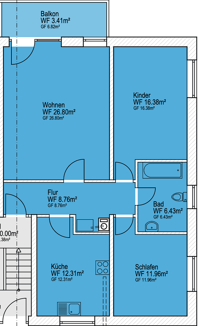 Prenájom bytu 3-izbový 87 m², Holzstrasse 17a, Burg, Sasko-Anhaltsko Prenájom bytu 3-izbový 87 m², Holzstrasse 17a, Burg, Sasko-Anhaltsko