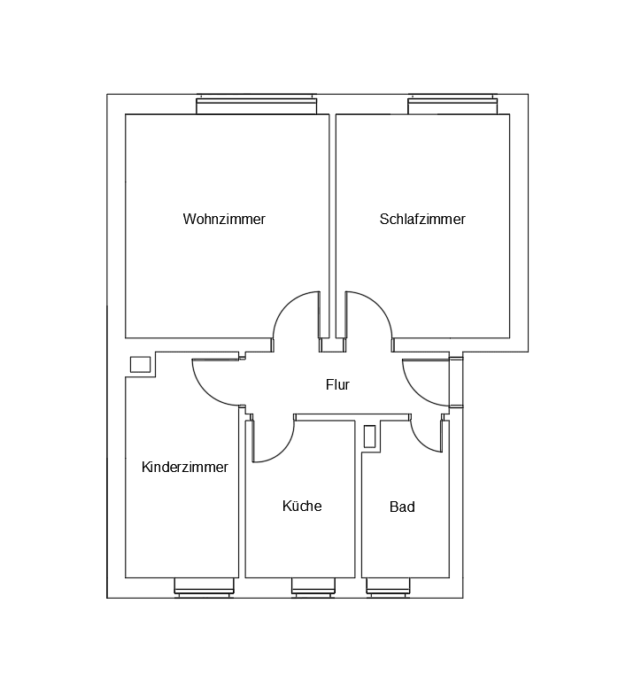 Prenájom bytu 3-izbový 60 m², Birkenstraße 1, Groß Kreutz (Havel), Brandenbursko Prenájom bytu 3-izbový 60 m², Birkenstraße 1, Groß Kreutz (Havel), Brandenbursko