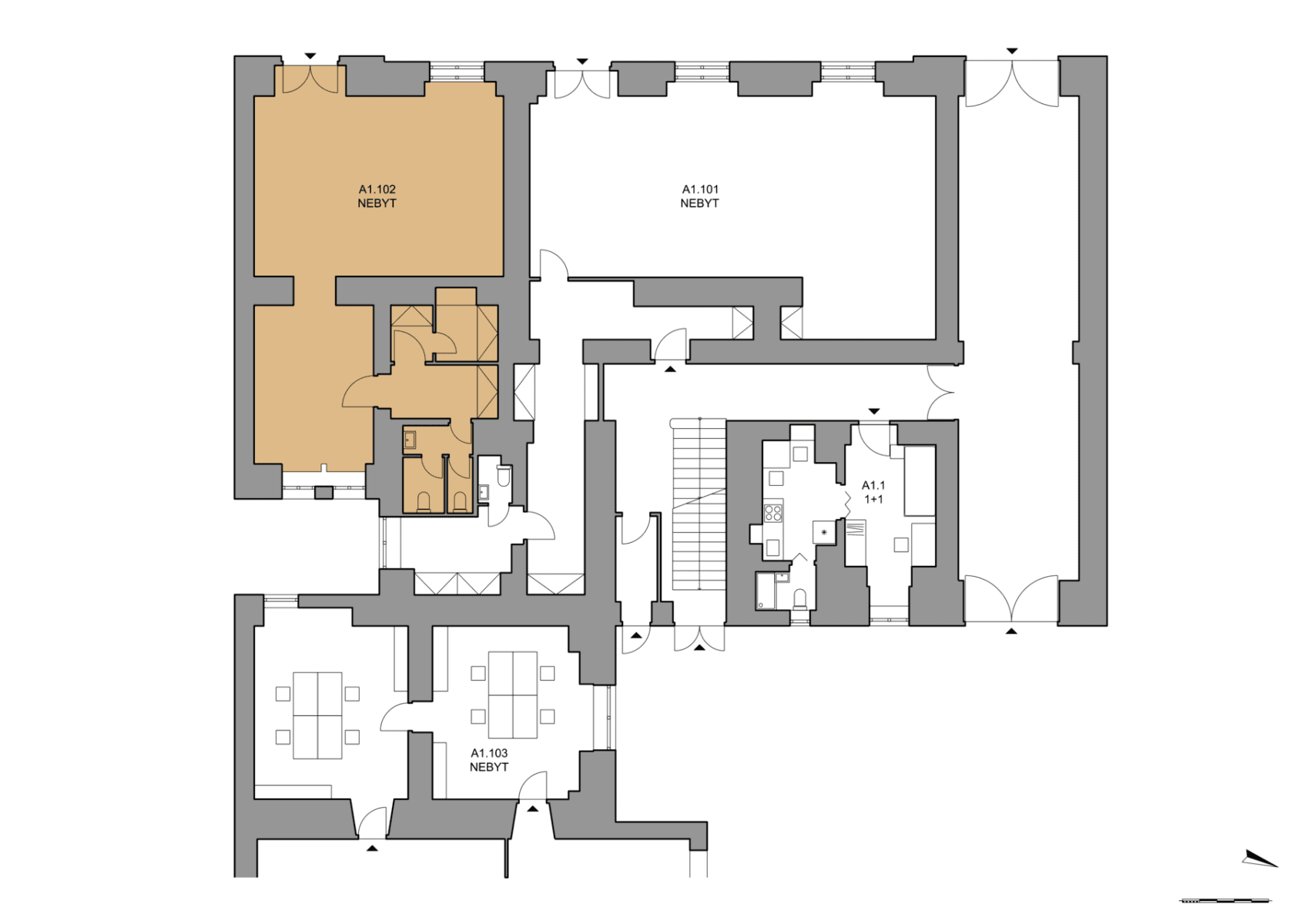 Prenájom nebytového priestoru 85 m², Karlínské náměstí, Praha, Praha Prenájom nebytového priestoru 85 m², Karlínské náměstí, Praha, Praha