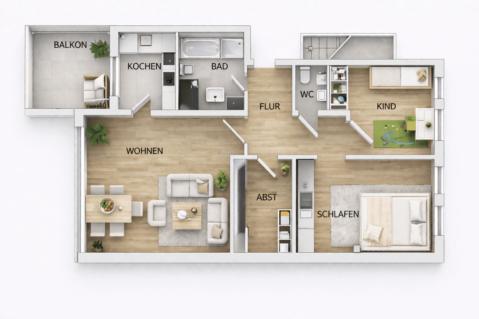 Prenájom bytu 3-izbový 83 m², Krumme Straße 13, Stadthagen, Dolné Sasko Prenájom bytu 3-izbový 83 m², Krumme Straße 13, Stadthagen, Dolné Sasko