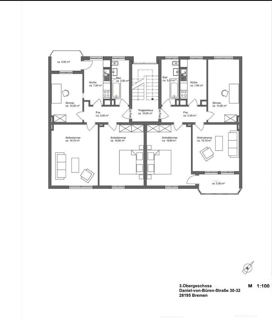 Predaj domu 1.066 m², pozemek 318 m², RESERVIERT!!!! Daniel-von-Büren-Straße 30-32, Bremen, Brémy Predaj domu 1.066 m², pozemek 318 m², RESERVIERT!!!! Daniel-von-Büren-Straße 30-32, Bremen, Brémy