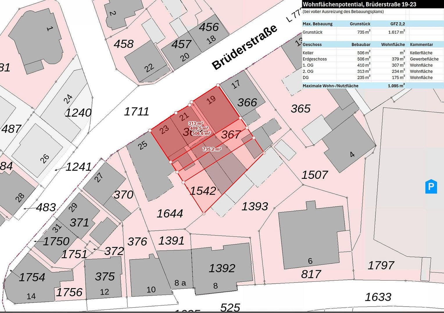 Predaj pozemku 735 m², Brüderstraße 19-23, Bad Salzuflen, Severné Porýnie - Westfálsko Predaj pozemku 735 m², Brüderstraße 19-23, Bad Salzuflen, Severné Porýnie - Westfálsko