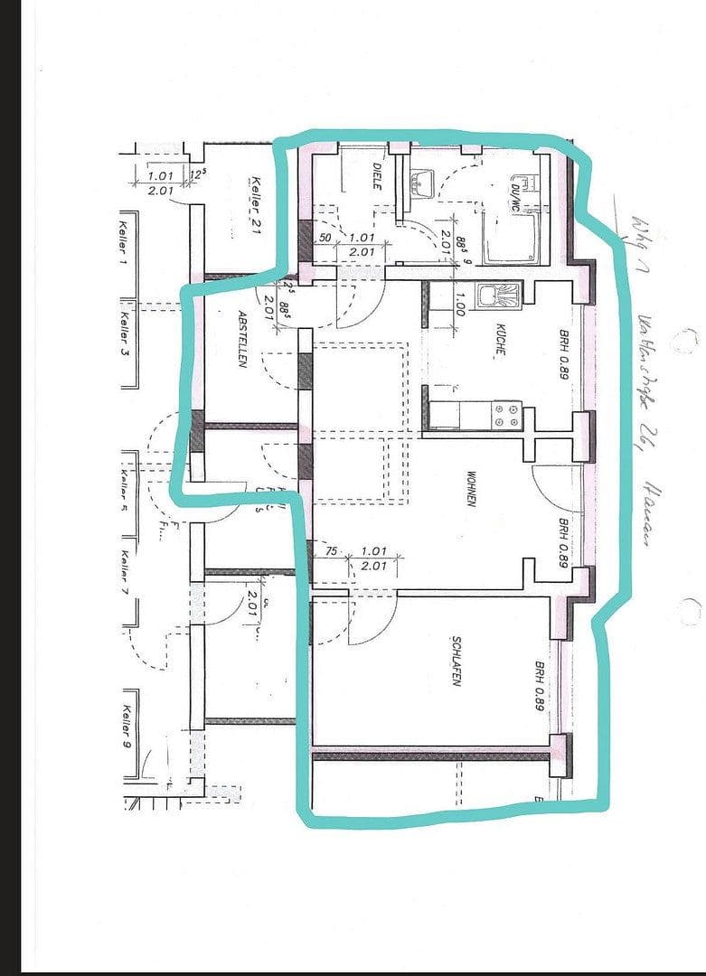 Prenájom bytu 3-izbový 79 m², Kattenstraße 26, Hanau, Hesensko Prenájom bytu 3-izbový 79 m², Kattenstraße 26, Hanau, Hesensko