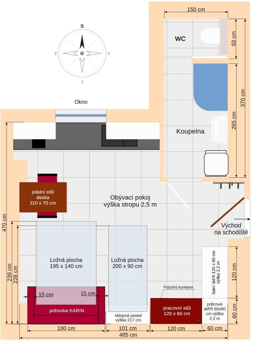 Prenájom bytu 1-izbový 27 m², Slovenská, Praha, Praha Prenájom bytu 1-izbový 27 m², Slovenská, Praha, Praha