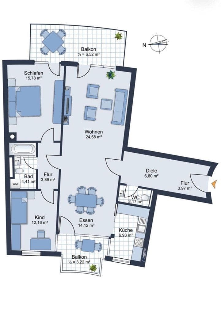 Predaj bytu 3-izbový 104 m², August-Hörmann-Platz 3, Gauting, Bavorsko Predaj bytu 3-izbový 104 m², August-Hörmann-Platz 3, Gauting, Bavorsko