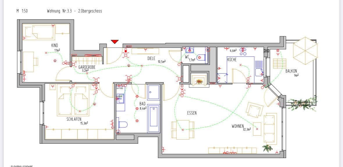Prenájom bytu 3-izbový 92 m², Frankfurt am Main, Hesensko Prenájom bytu 3-izbový 92 m², Frankfurt am Main, Hesensko