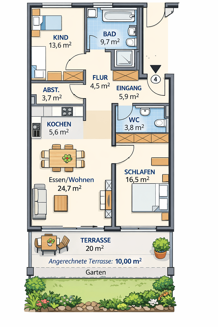 Predaj bytu 3-izbový 98 m², Ginsterweg 7, Wildberg, Bádensko-Wurttembersko Predaj bytu 3-izbový 98 m², Ginsterweg 7, Wildberg, Bádensko-Wurttembersko