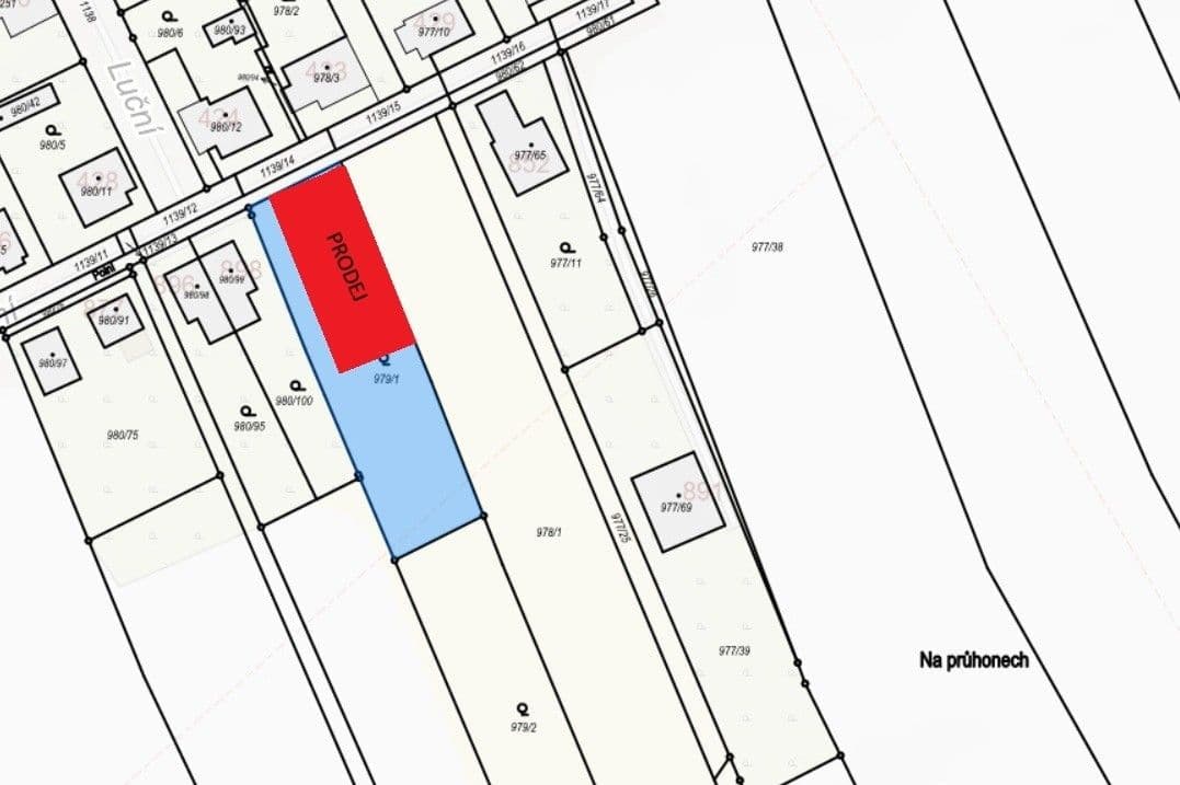 Predaj pozemku 500 m², Polní, Lázně Bohdaneč, Pardubický kraj Predaj pozemku 500 m², Polní, Lázně Bohdaneč, Pardubický kraj
