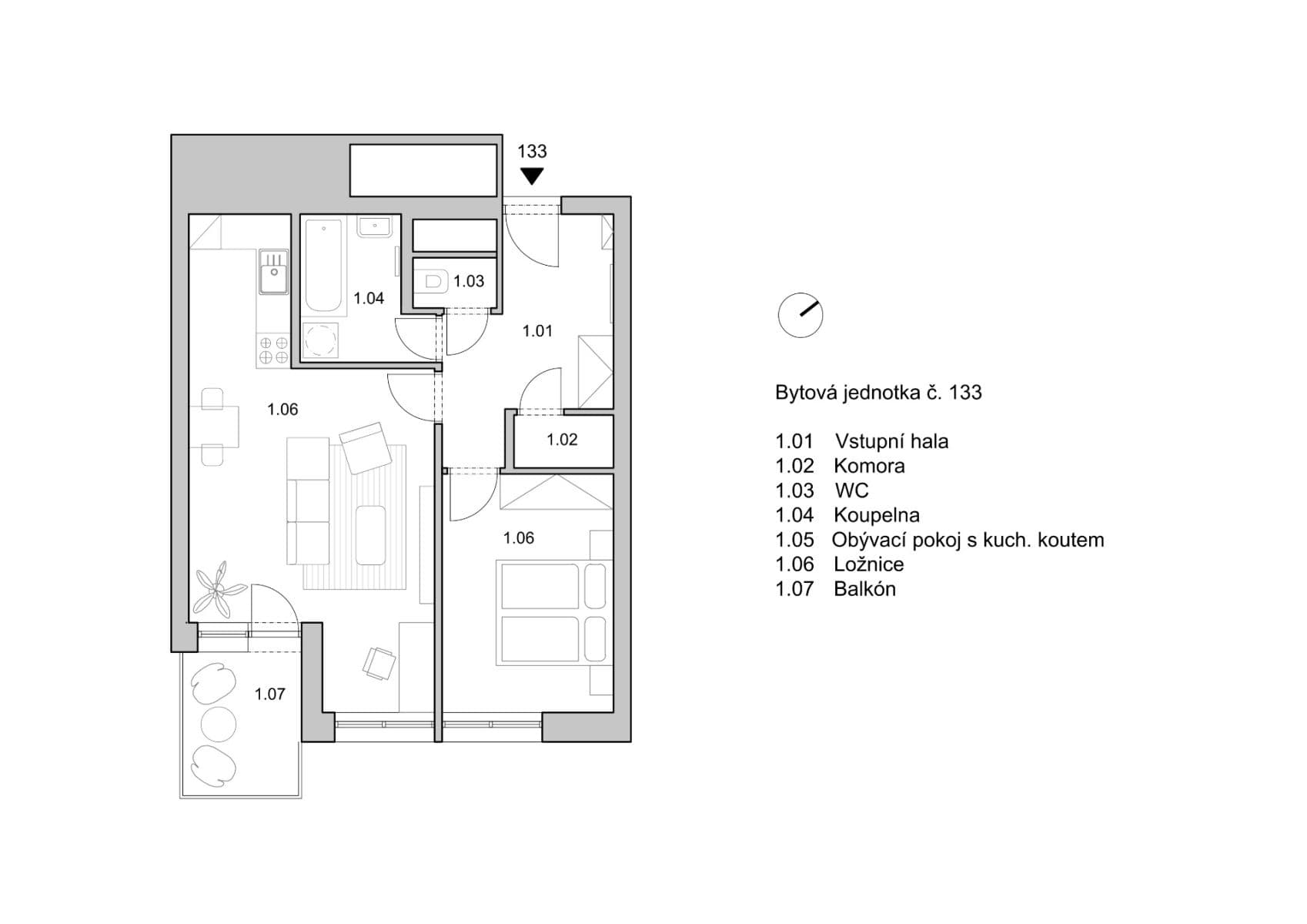 Prenájom bytu 2-izbový 54 m², Symfonická, Praha, Praha Prenájom bytu 2-izbový 54 m², Symfonická, Praha, Praha