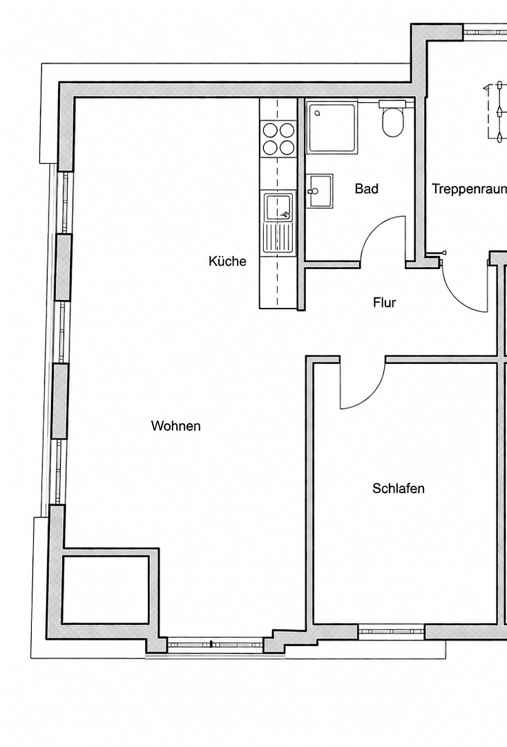 Prenájom bytu 2-izbový 52 m², Ernst-Cammann Straße 1, Hannover, Dolné Sasko Prenájom bytu 2-izbový 52 m², Ernst-Cammann Straße 1, Hannover, Dolné Sasko