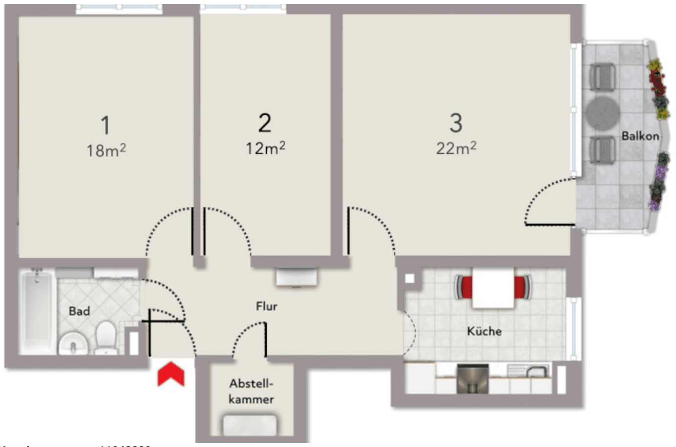 Prenájom bytu 12 m², Am Schwarzenberg 4, Würzburg, Bavorsko Prenájom bytu 12 m², Am Schwarzenberg 4, Würzburg, Bavorsko