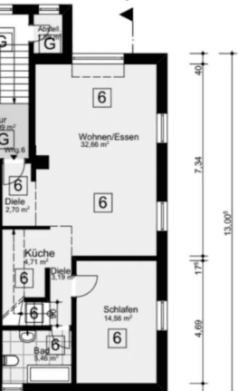Prenájom bytu 3-izbový 52 m², Querenburgerstrasse 64, Bochum, Severné Porýnie - Westfálsko Prenájom bytu 3-izbový 52 m², Querenburgerstrasse 64, Bochum, Severné Porýnie - Westfálsko