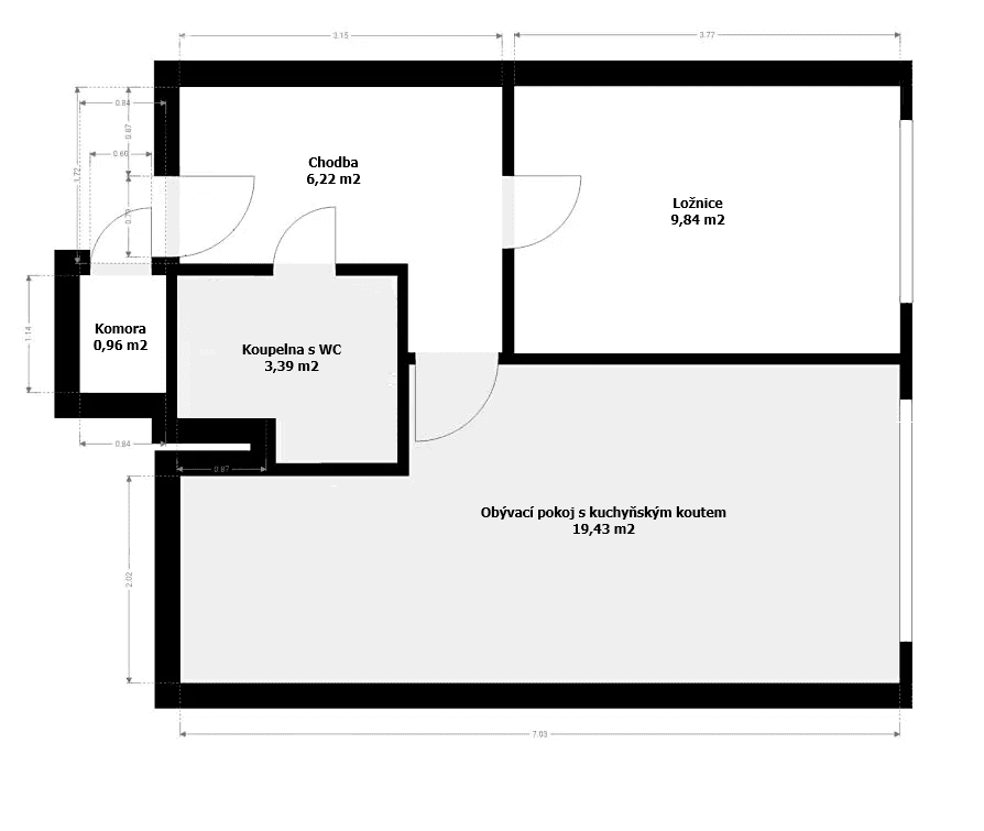 Predaj bytu 2-izbový 39 m², Šluknovská, Praha, Praha Predaj bytu 2-izbový 39 m², Šluknovská, Praha, Praha