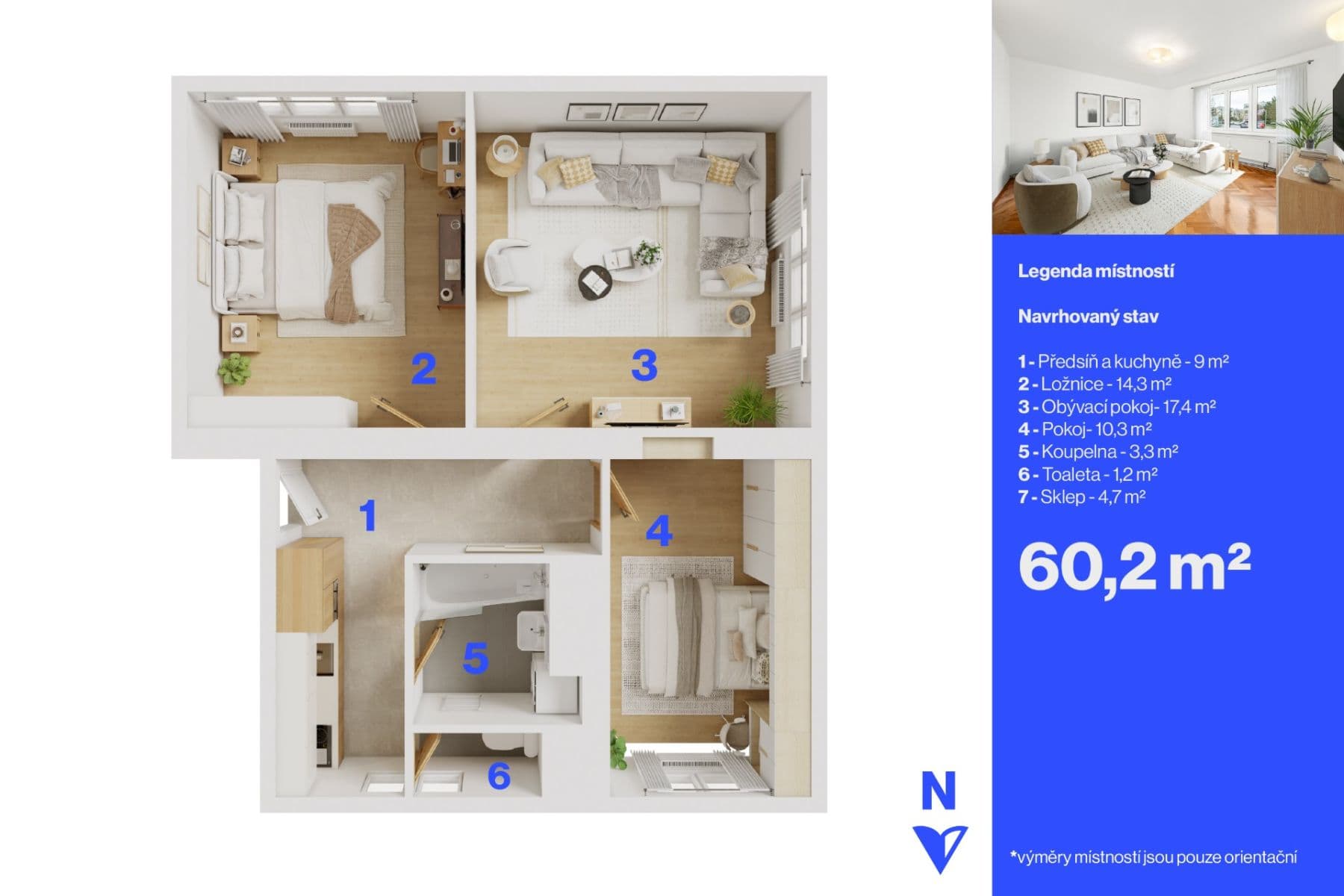 Predaj bytu 3-izbový 60 m², Mladých, Praha, Praha Predaj bytu 3-izbový 60 m², Mladých, Praha, Praha