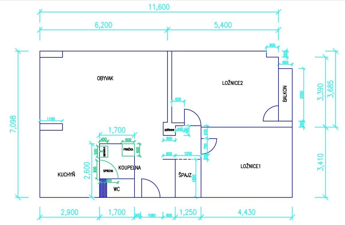Prenájom bytu 3-izbový 83 m², Grégrova, Kolín, Středočeský kraj Prenájom bytu 3-izbový 83 m², Grégrova, Kolín, Středočeský kraj
