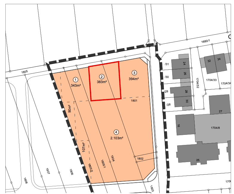 Predaj pozemku 383 m², Oberes Erlach, Altdorf, Bádensko-Wurttembersko Predaj pozemku 383 m², Oberes Erlach, Altdorf, Bádensko-Wurttembersko