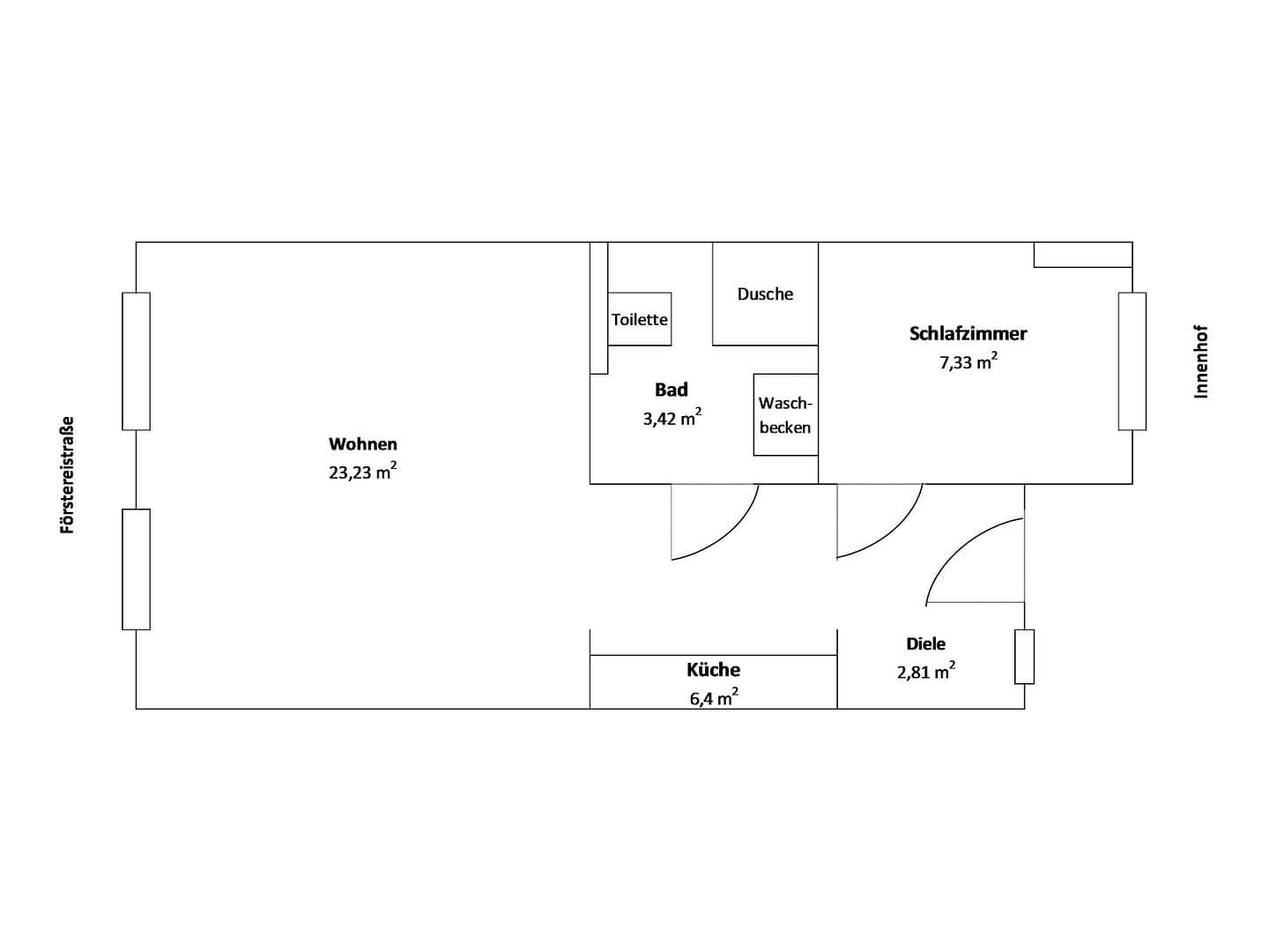 Predaj bytu 2-izbový 44 m², Louisenstraße, Dresden, Sasko Predaj bytu 2-izbový 44 m², Louisenstraße, Dresden, Sasko