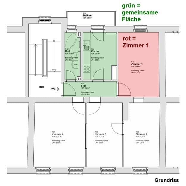 Prenájom bytu 16 m², Würzburg, Bavorsko Prenájom bytu 16 m², Würzburg, Bavorsko