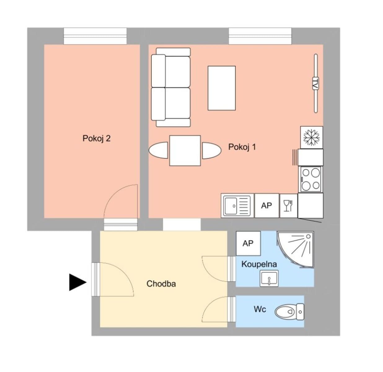 Prenájom bytu 2-izbový 36 m², Alšova, Ostrava, Moravskoslezský kraj Prenájom bytu 2-izbový 36 m², Alšova, Ostrava, Moravskoslezský kraj