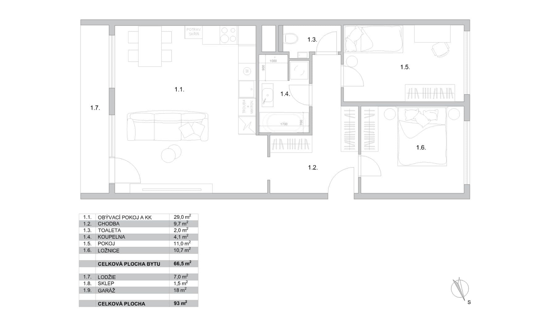 Predaj bytu 3-izbový 76 m², Šluknovská, Praha, Praha Predaj bytu 3-izbový 76 m², Šluknovská, Praha, Praha