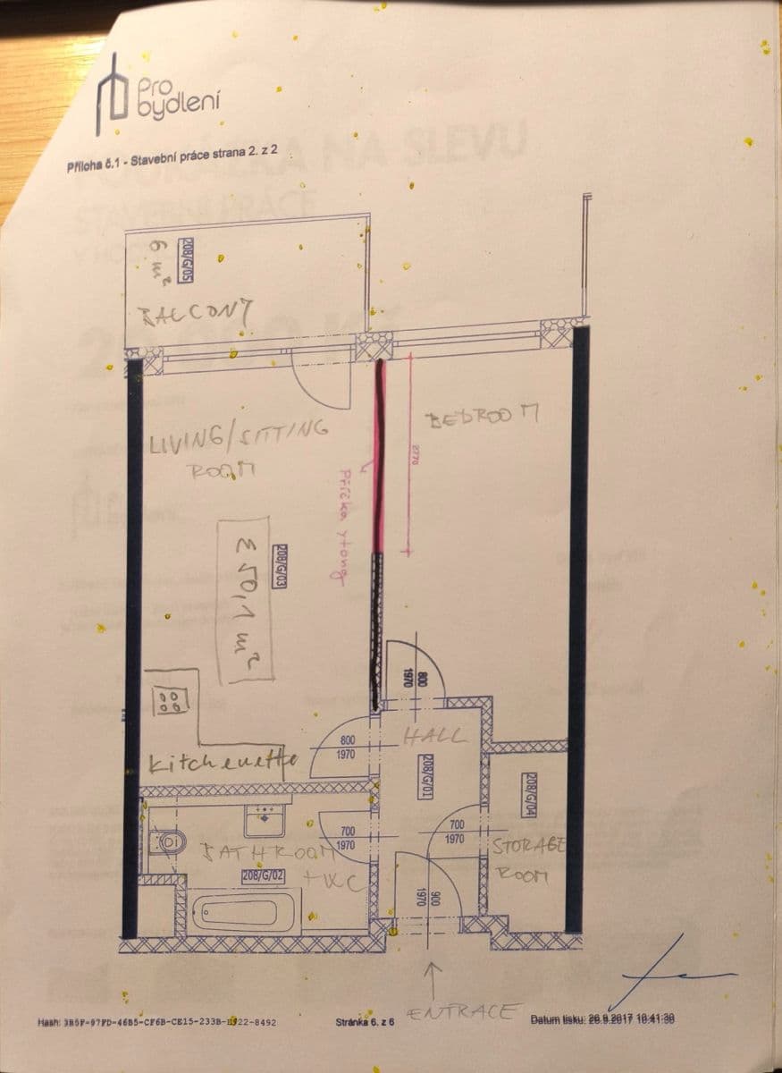 Prenájom bytu 2-izbový 50 m², Klementova, Praha, Praha Prenájom bytu 2-izbový 50 m², Klementova, Praha, Praha