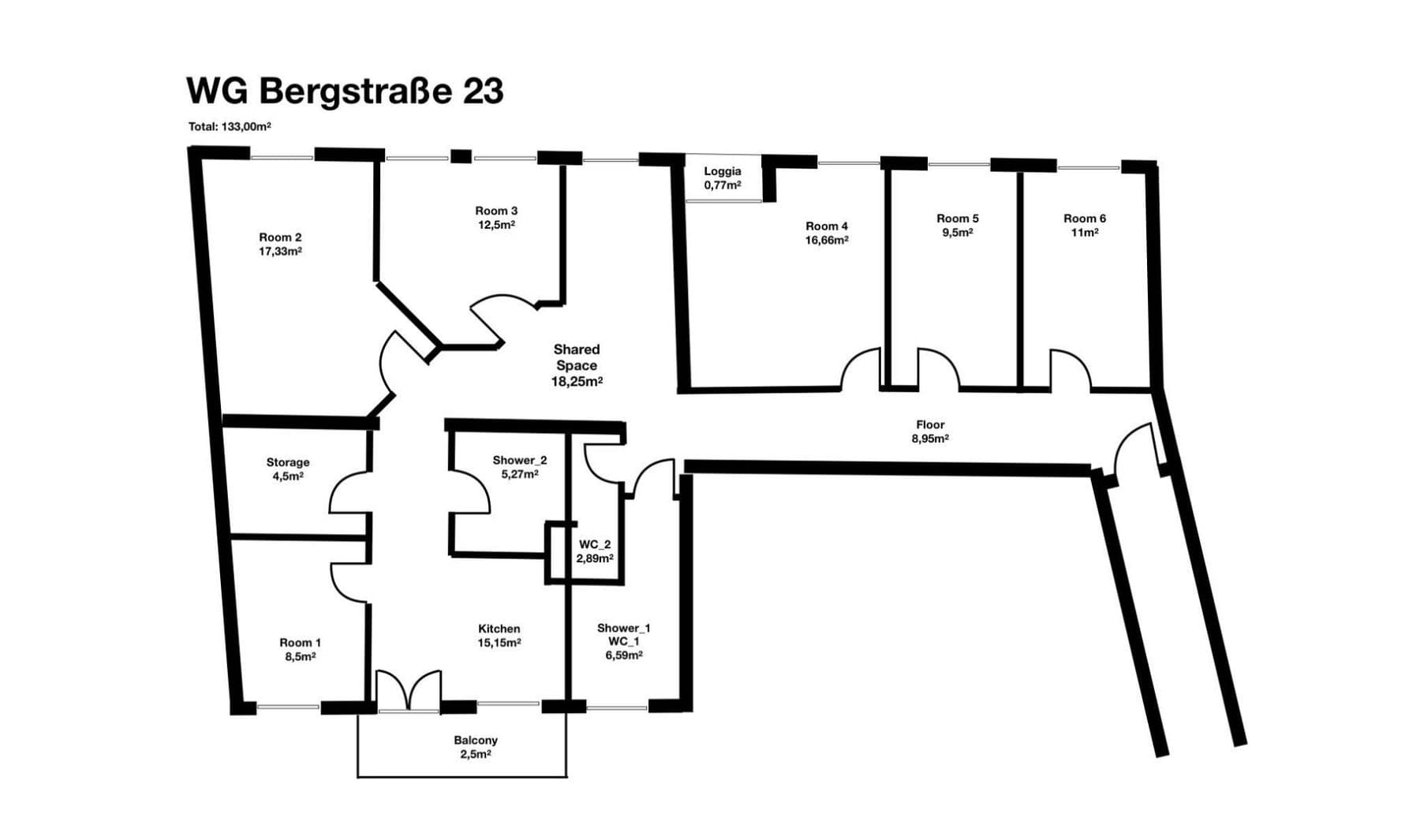 Prenájom bytu 10 m², Bergstraße 23,, Augsburg, Bavorsko Prenájom bytu 10 m², Bergstraße 23,, Augsburg, Bavorsko