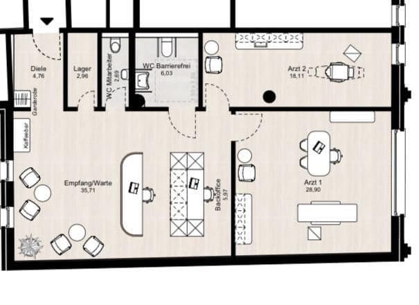 Prenájom kancelárie 111 m², Markt 11, Ahaus, Severné Porýnie - Westfálsko Prenájom kancelárie 111 m², Markt 11, Ahaus, Severné Porýnie - Westfálsko