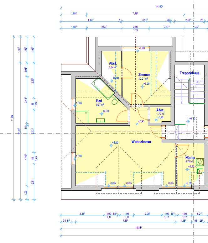 Prenájom bytu 2-izbový 65 m², Falltorstr. 2, Bruchköbel, Hesensko Prenájom bytu 2-izbový 65 m², Falltorstr. 2, Bruchköbel, Hesensko