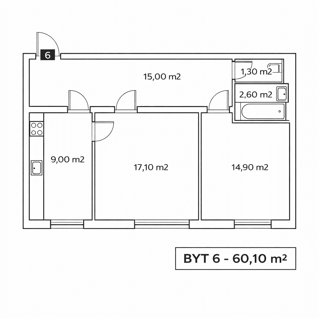 Prenájom bytu 2-izbový 60 m², Renneská třída, Brno, Jihomoravský kraj Prenájom bytu 2-izbový 60 m², Renneská třída, Brno, Jihomoravský kraj