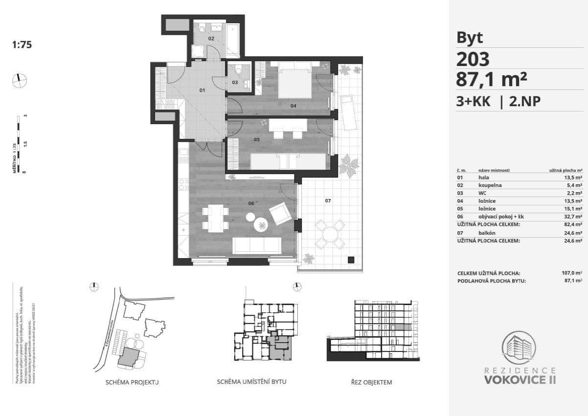 Prenájom bytu 3-izbový 87 m², K Červenému vrchu, Praha, Praha Prenájom bytu 3-izbový 87 m², K Červenému vrchu, Praha, Praha