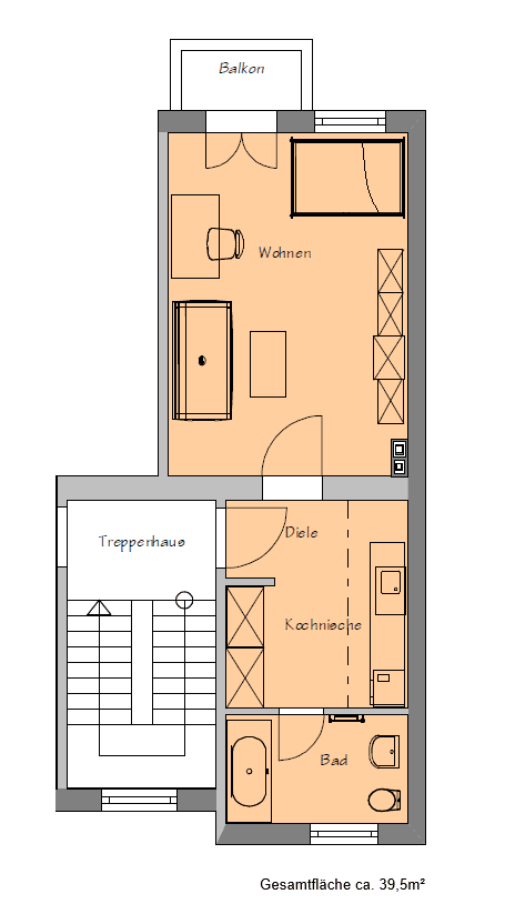 Prenájom bytu 1-izbový 40 m², Neuendorfstraße 14, Hennigsdorf, Brandenbursko Prenájom bytu 1-izbový 40 m², Neuendorfstraße 14, Hennigsdorf, Brandenbursko