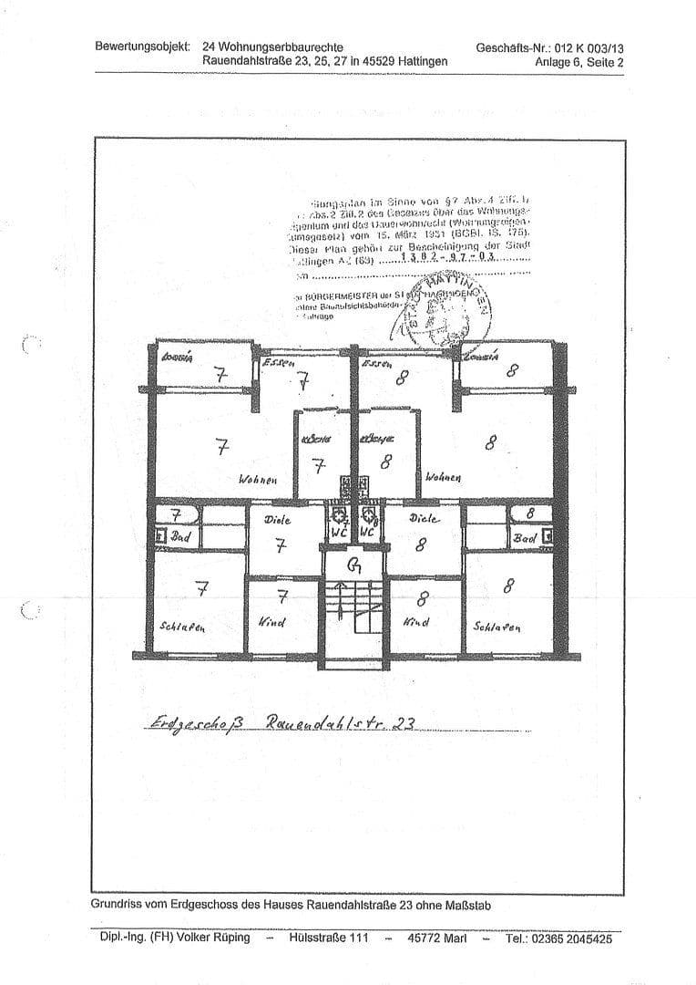 Prenájom bytu 3-izbový 78 m², Rauendahlstraße 27, Hattingen, Severné Porýnie - Westfálsko Prenájom bytu 3-izbový 78 m², Rauendahlstraße 27, Hattingen, Severné Porýnie - Westfálsko