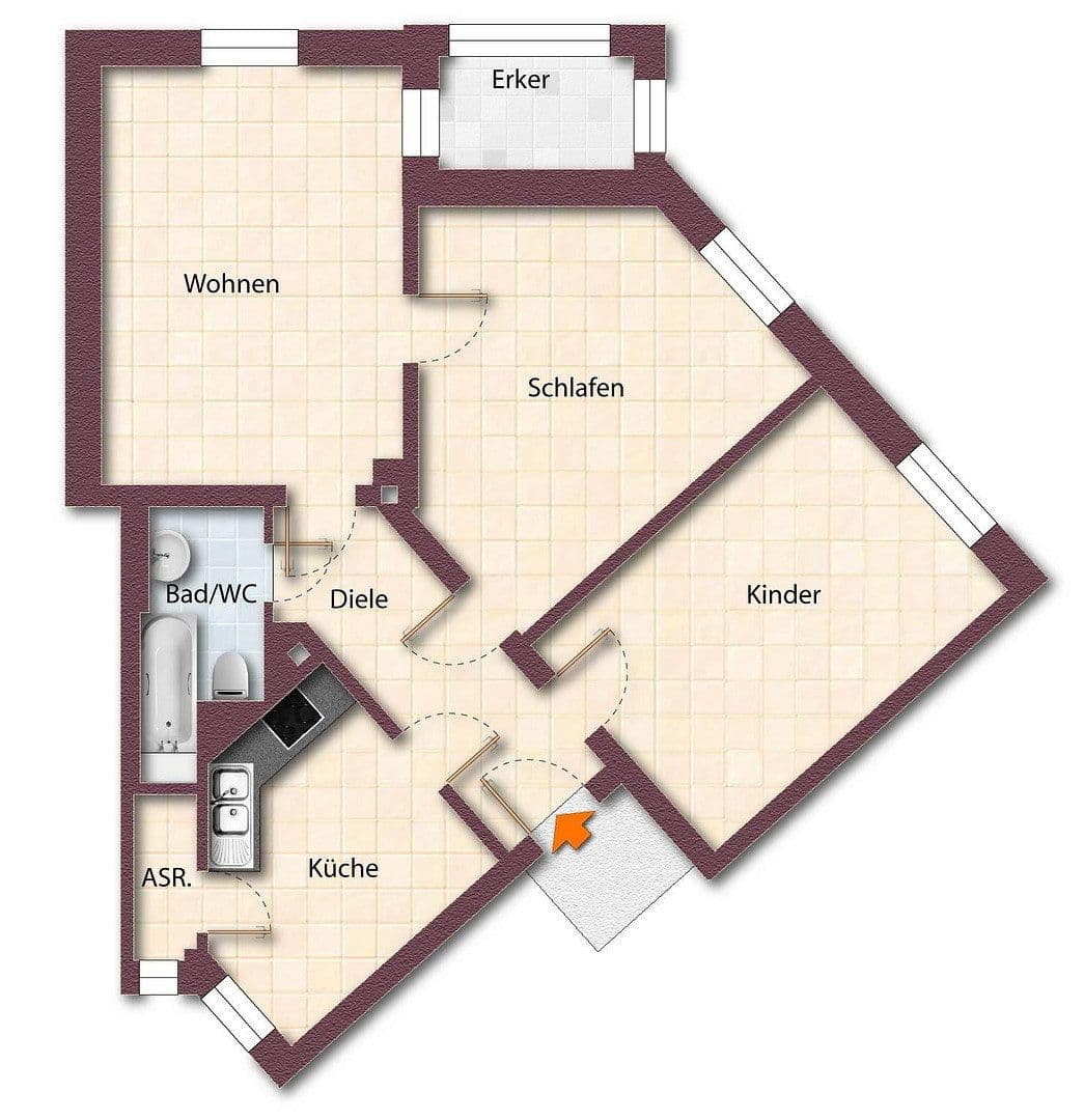 Prenájom bytu 3-izbový 79 m², Nöthnitzer Straße 36, Dresden, Sasko Prenájom bytu 3-izbový 79 m², Nöthnitzer Straße 36, Dresden, Sasko