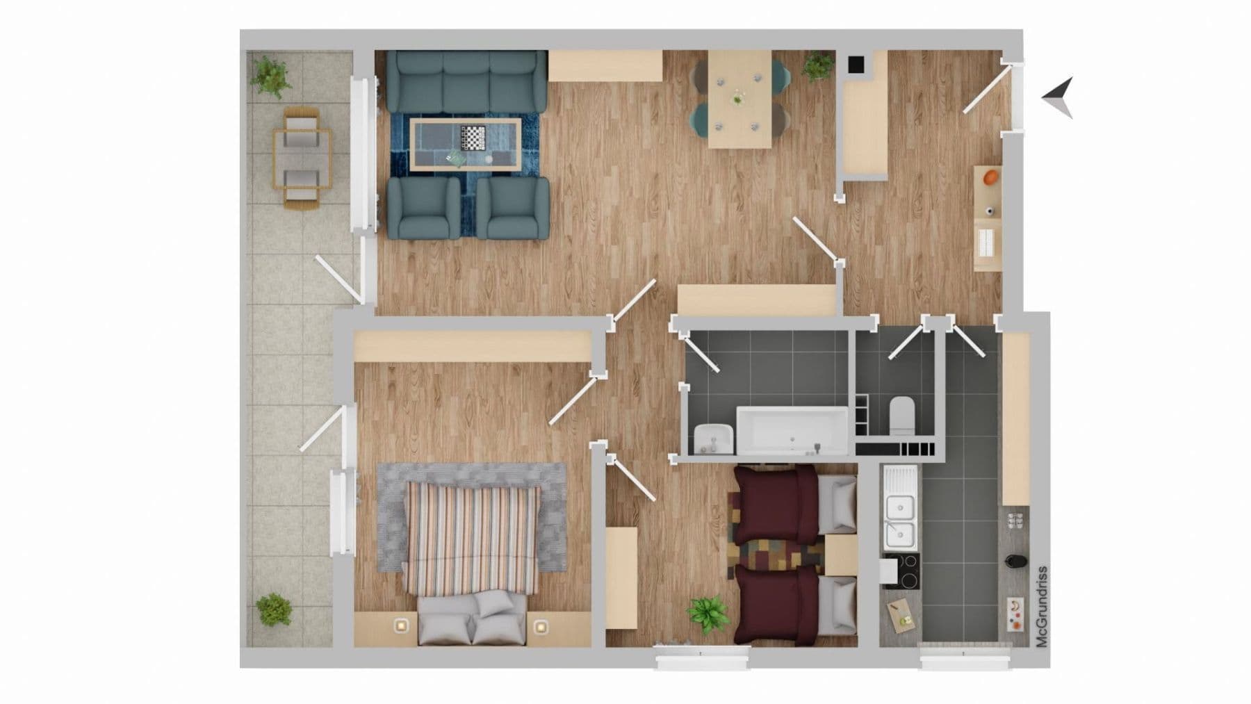 Predaj bytu 3-izbový 83 m², Richard-Wagner-Straße 2, Biblis, Hesensko Predaj bytu 3-izbový 83 m², Richard-Wagner-Straße 2, Biblis, Hesensko