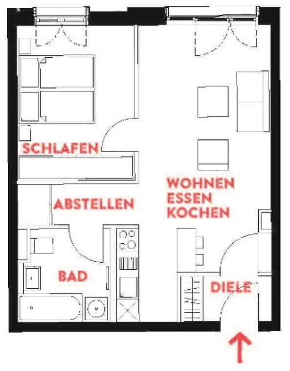 Prenájom bytu 2-izbový 55 m², Frankfurt am Main, Hesensko Prenájom bytu 2-izbový 55 m², Frankfurt am Main, Hesensko