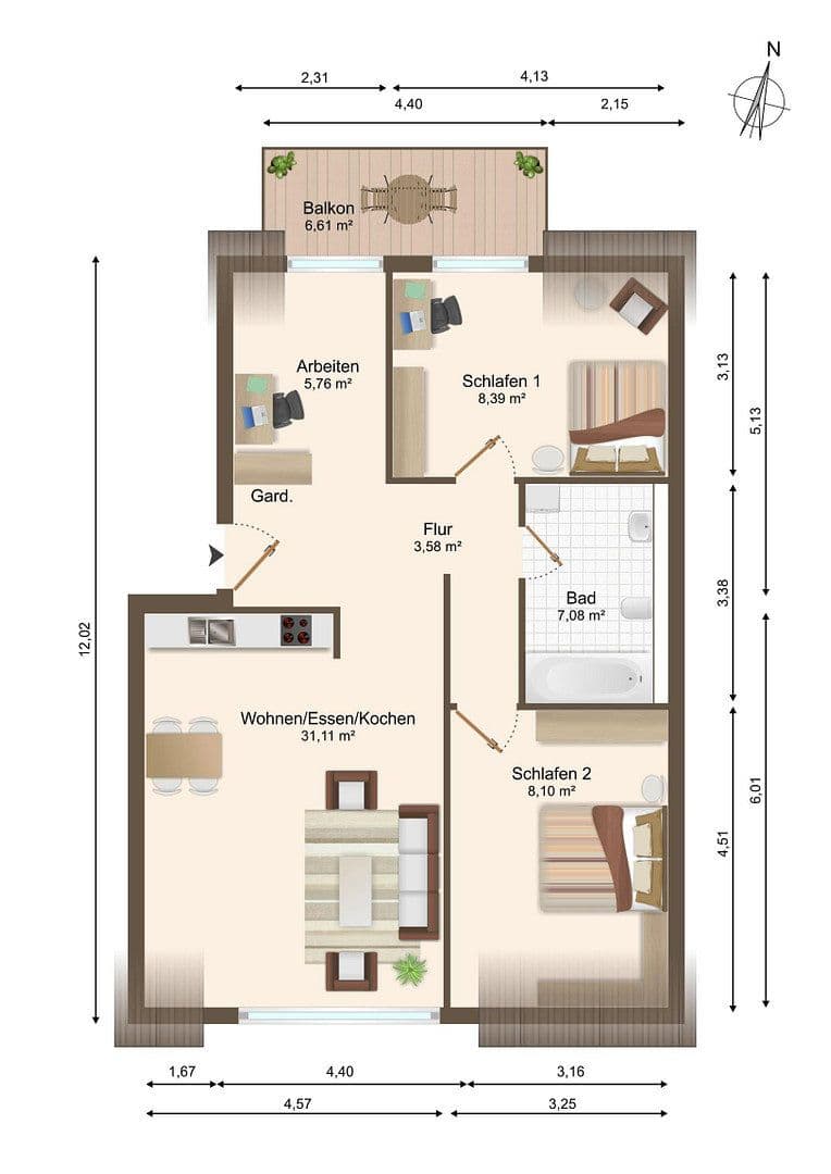 Predaj bytu 3-izbový 68 m², Bietigheimer Str. 14, Ingersheim, Bádensko-Wurttembersko Predaj bytu 3-izbový 68 m², Bietigheimer Str. 14, Ingersheim, Bádensko-Wurttembersko