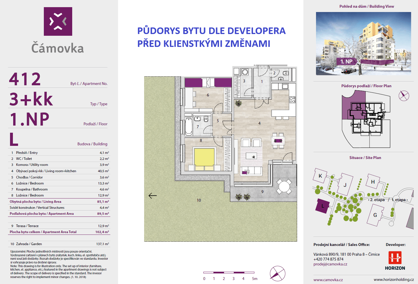 Predaj bytu 3-izbový 90 m², Hrašeho, Praha, Praha Predaj bytu 3-izbový 90 m², Hrašeho, Praha, Praha