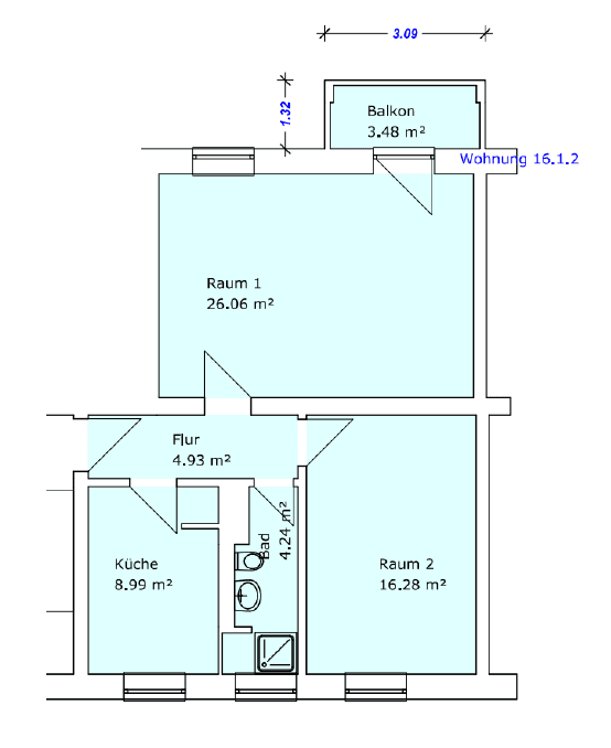Prenájom bytu 2-izbový 62 m², Magdeburg, Sasko-Anhaltsko Prenájom bytu 2-izbový 62 m², Magdeburg, Sasko-Anhaltsko