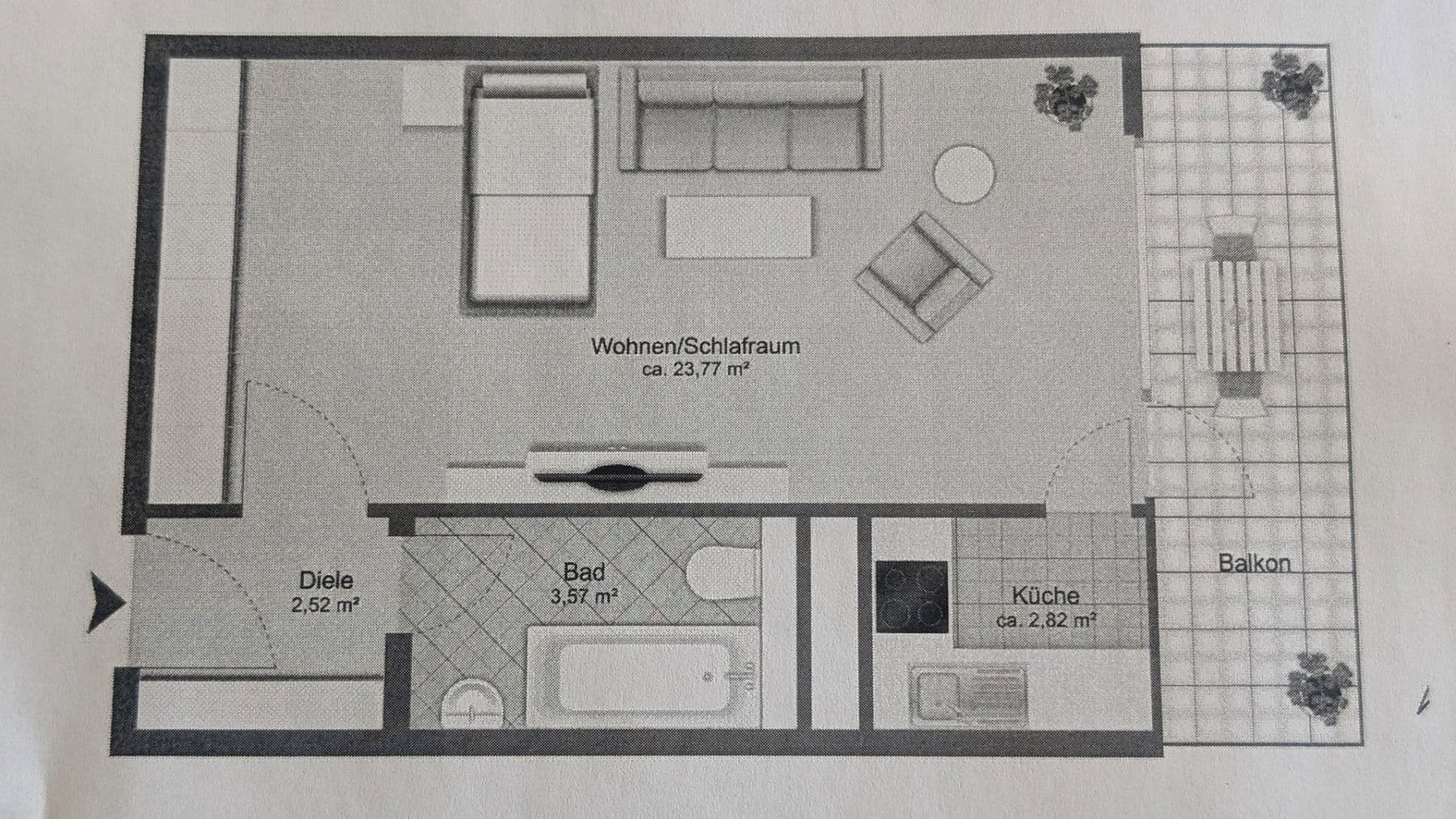 Prenájom bytu 1-izbový 36 m², Drygalski allee 118, München, Bavorsko Prenájom bytu 1-izbový 36 m², Drygalski allee 118, München, Bavorsko