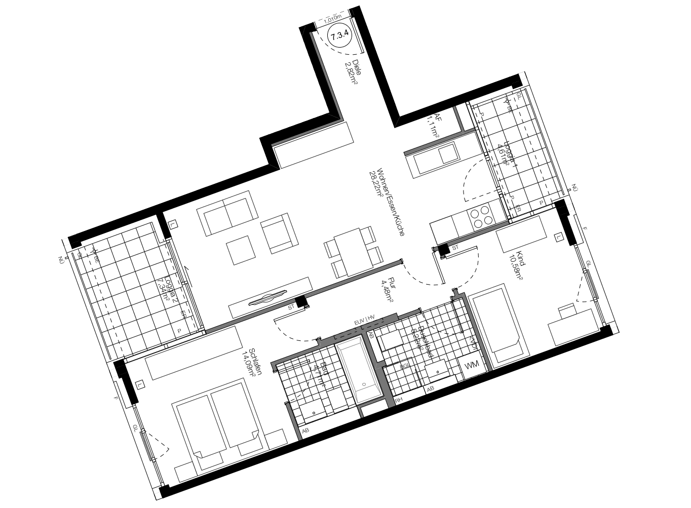 Predaj bytu 3-izbový 78 m², Angela-Molitoirs-Platz, München, Bavorsko Predaj bytu 3-izbový 78 m², Angela-Molitoirs-Platz, München, Bavorsko