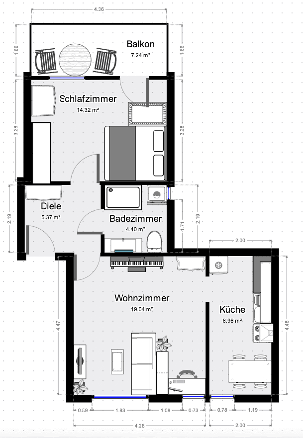 Prenájom bytu 2-izbový 58 m², Schillstr. 4, Hagen, Severné Porýnie - Westfálsko Prenájom bytu 2-izbový 58 m², Schillstr. 4, Hagen, Severné Porýnie - Westfálsko