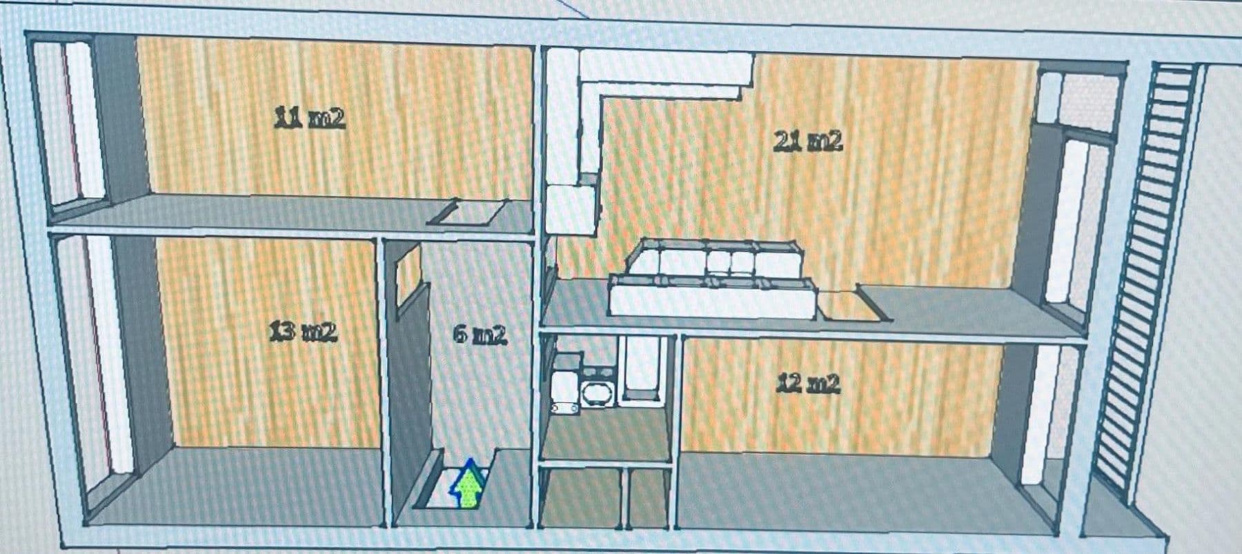 Prenájom bytu 4-izbový 68 m², Tobrucká, Praha, Praha Prenájom bytu 4-izbový 68 m², Tobrucká, Praha, Praha