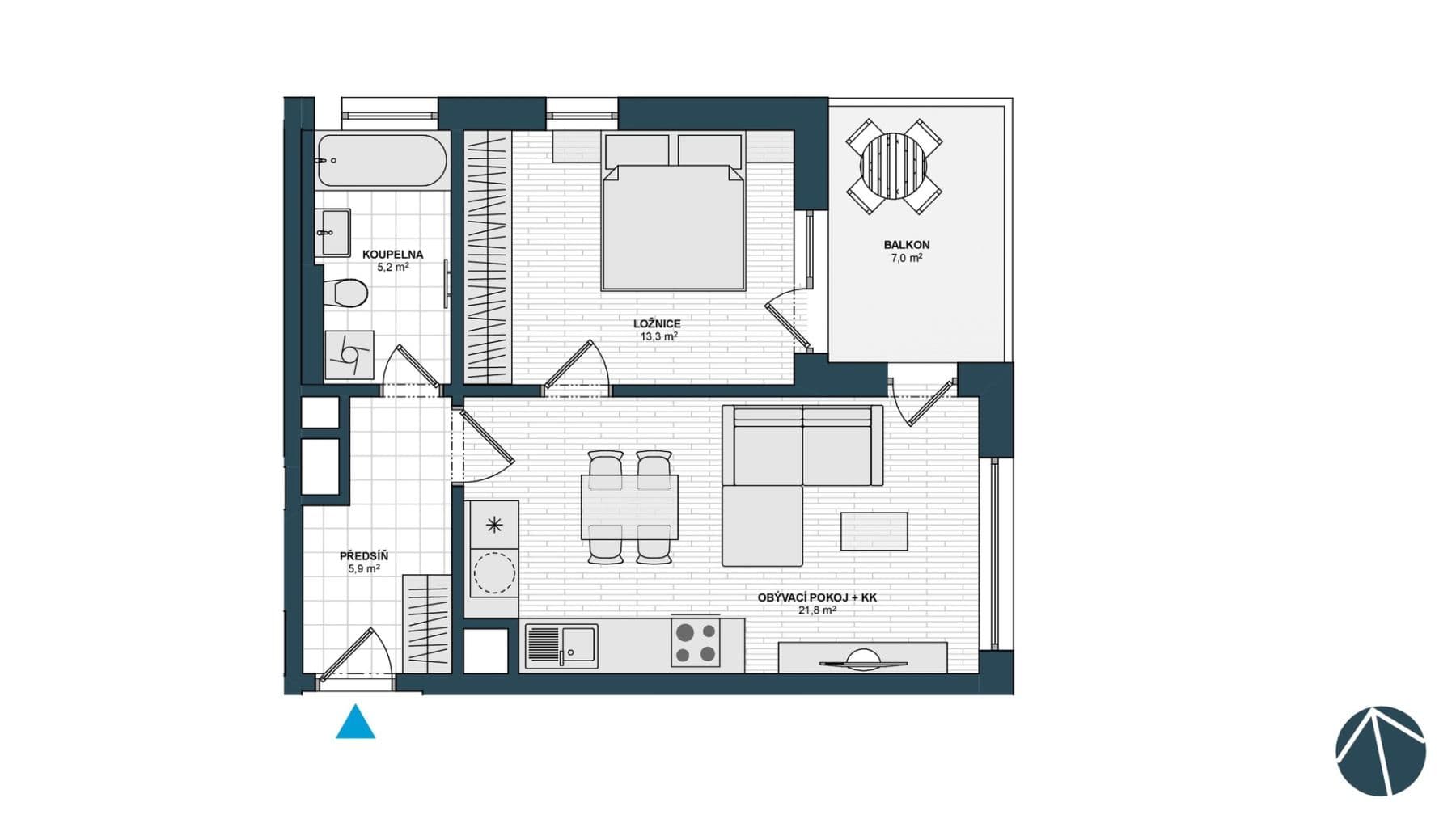 Prenájom bytu 2-izbový 49 m², Waltariho, Praha, Praha Prenájom bytu 2-izbový 49 m², Waltariho, Praha, Praha