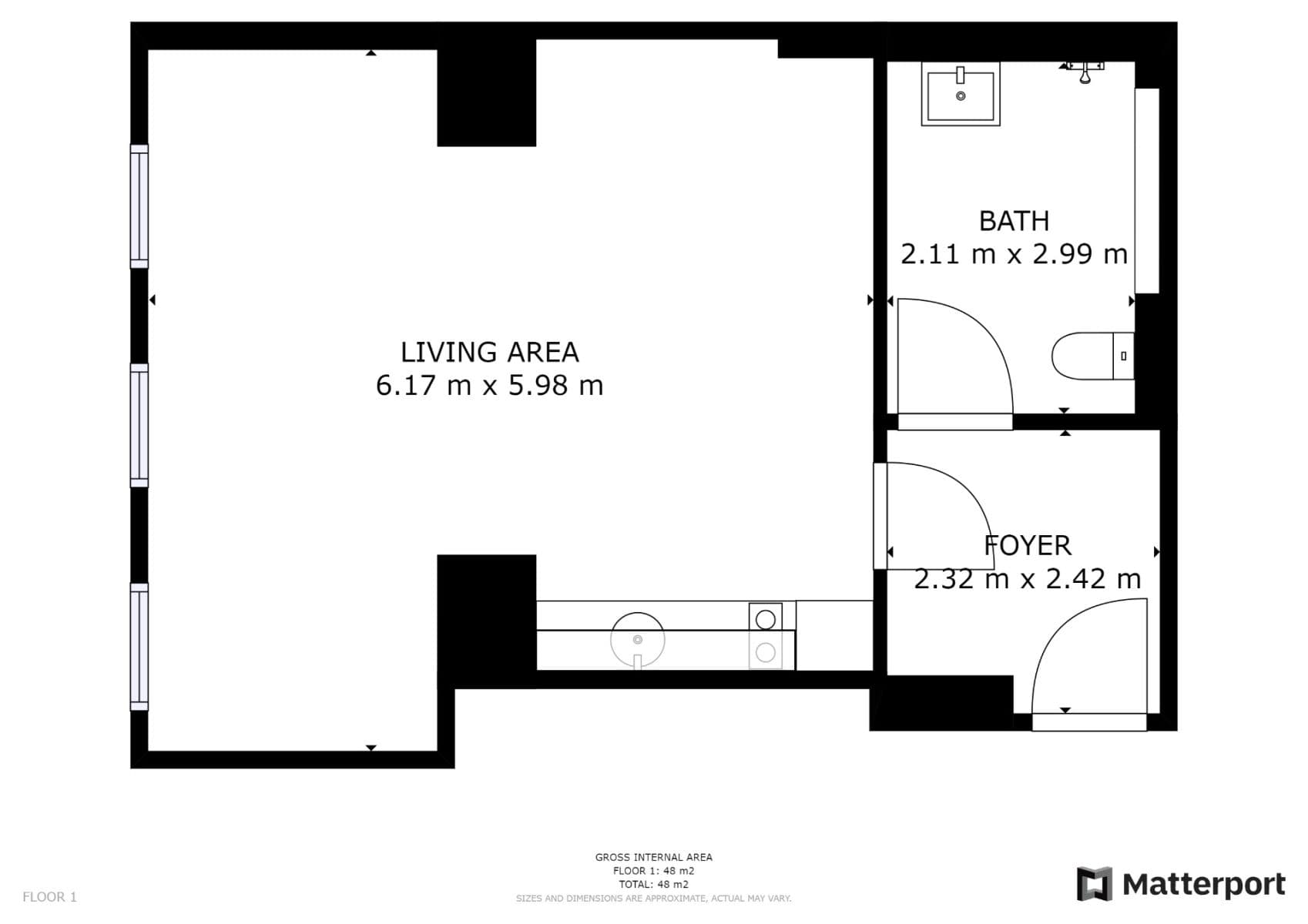 Prenájom bytu 1-izbový 44 m², Kotlaska, Praha, Praha Prenájom bytu 1-izbový 44 m², Kotlaska, Praha, Praha