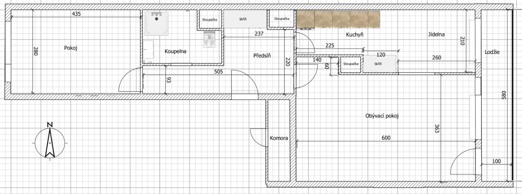 Prenájom bytu 2-izbový 65 m², Gdaňská, Praha, Praha Prenájom bytu 2-izbový 65 m², Gdaňská, Praha, Praha
