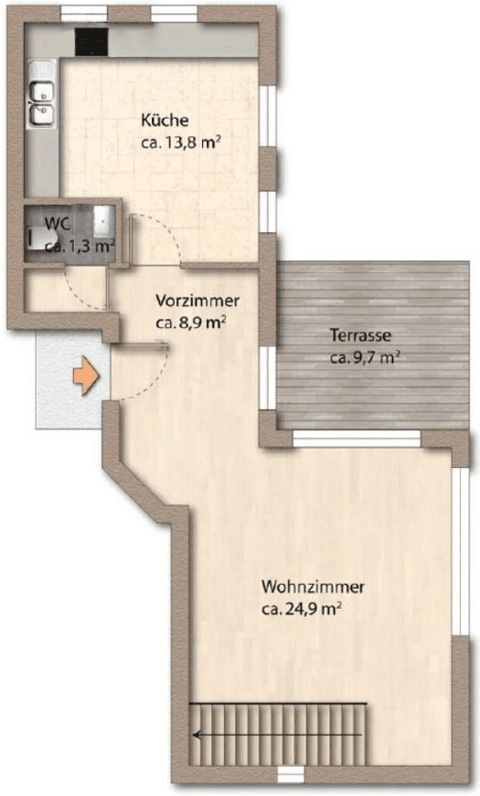 Prenájom bytu 3-izbový 75 m², Frankfurt am Main, Hesensko Prenájom bytu 3-izbový 75 m², Frankfurt am Main, Hesensko