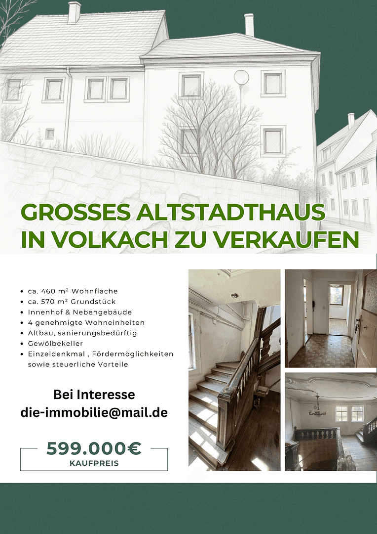 Predaj domu 460 m², pozemek 570 m², Volkach, Bavorsko Predaj domu 460 m², pozemek 570 m², Volkach, Bavorsko